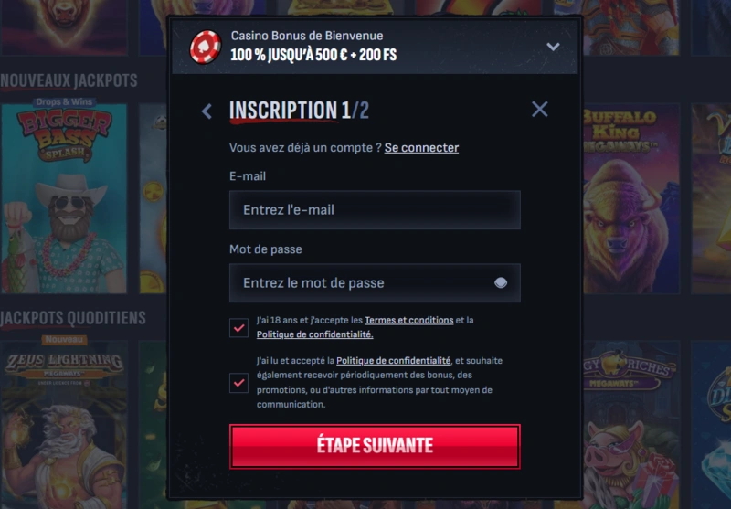 mafiacasino login page