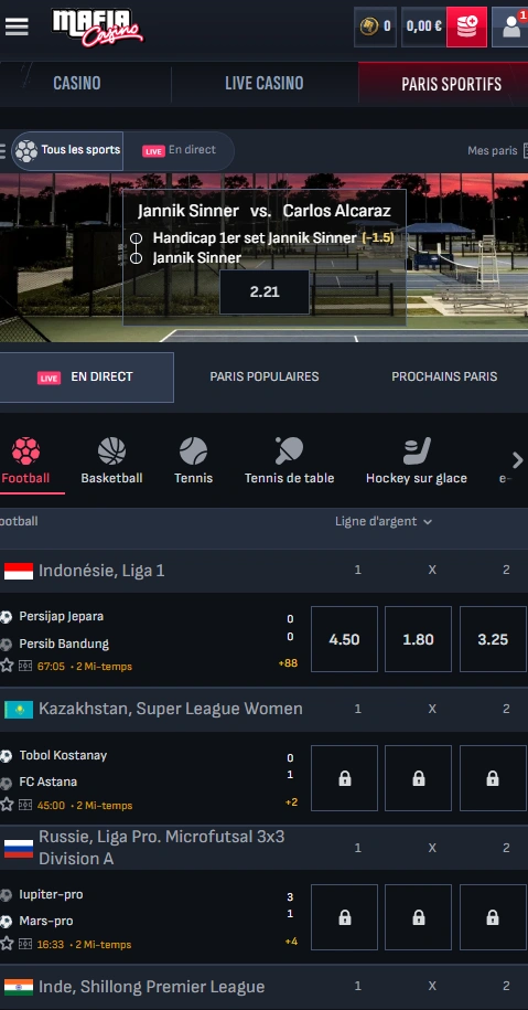 mafiacasino mobile games page